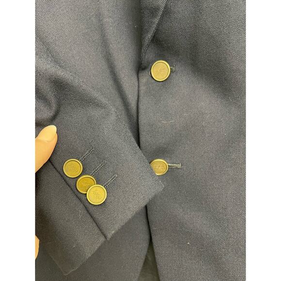 Yves Saint Laurent YSL Wool Blazer Sportcoat Professional Career Navy Fits M/L - Picture 3 of 9